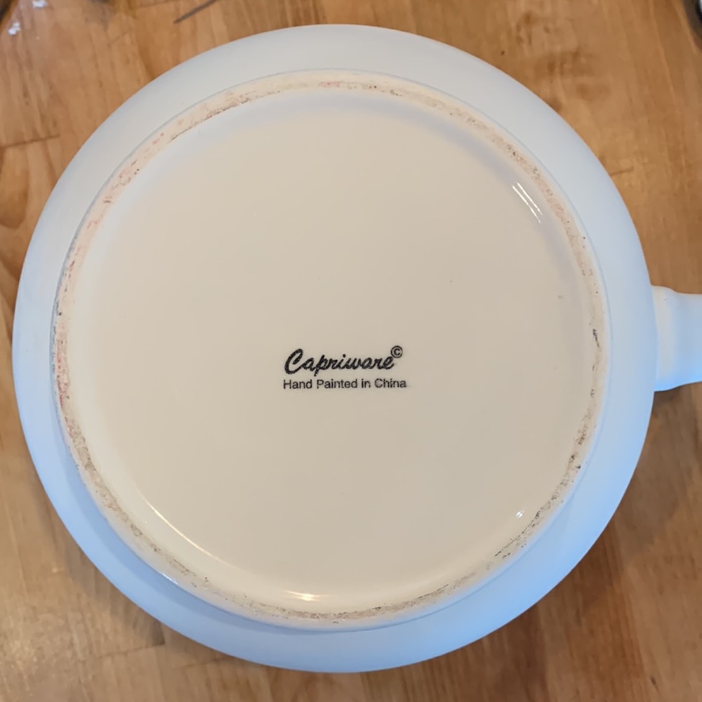 Upcycled Matte White Boho Chic Decorative Pitcher - Picture 4 of 4
